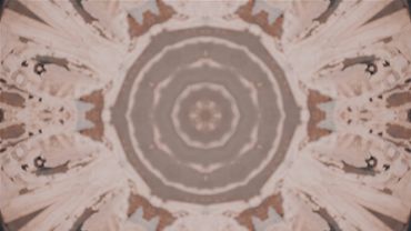 Kaleidoscope shot of lights and textures in motion