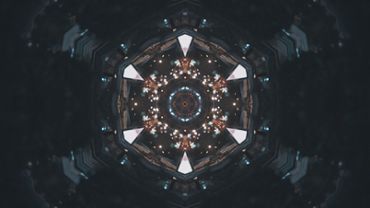 Unfocused kaleidoscope shot of lights textures