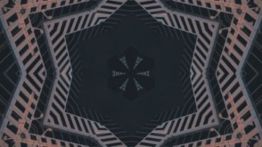 Building with kaleidoscope style shot