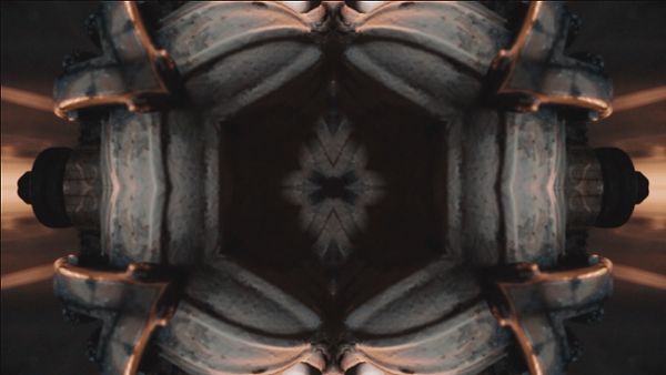 Unfocused kaleidoscope shot of lights textures